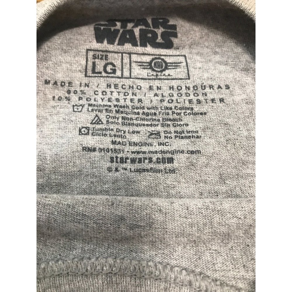 STAR WARS DEATH STAR UNDER CONSTRUCTION T-SHIRT MEN'S SIZE L DISTRESSED - Picture 4 of 6